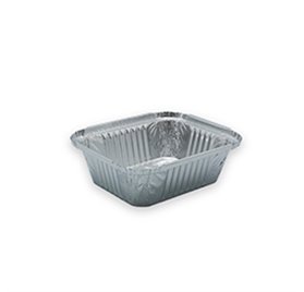 Pack 100 uni. Forma de aluminio retangular 500ml