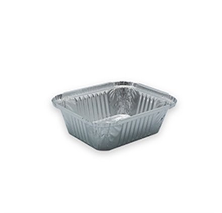 Pack 100 uni. Forma de aluminio retangular 500ml