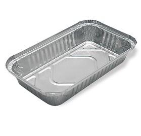Pack 100 uni. Forma de aluminio retangular 650ml