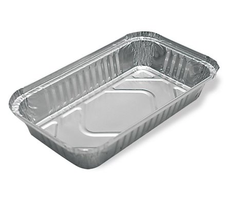 Pack 100 uni. Forma de aluminio retangular 650ml