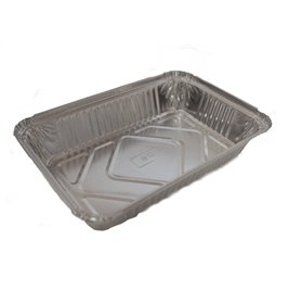 Pack 100 uni. Forma de aluminio retangular 800ml