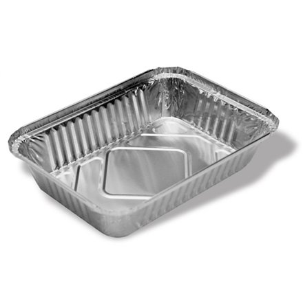 Pack 100 uni. Forma de aluminio retangular 1000ml
