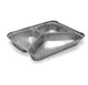 Pack 100 uni. Forma de aluminio retangular 360ml 230ml 170ml tripla divisória