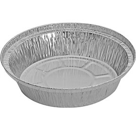 Pack 100 uni. Forma de aluminio redonda 750ml