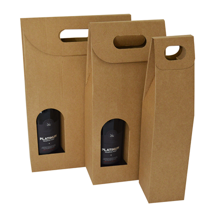 Boîtes en carton pour microplaques Kraft pour 1 2 ou 3 bouteilles