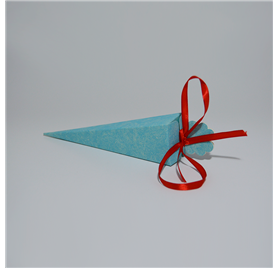 Caja para brinde – Cono Quad. Lari Turquesa 155mm