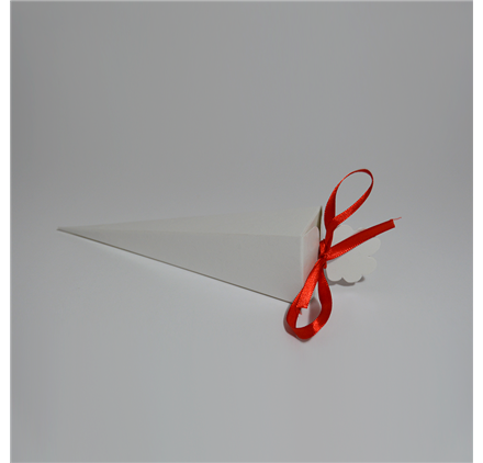 Caja Cono Seta Bianco