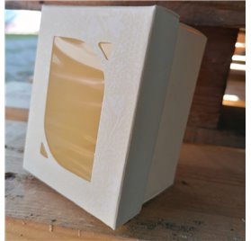 Pudełko na prezent - F/C-dp Miodowy 100x70x60mm z okienkiem