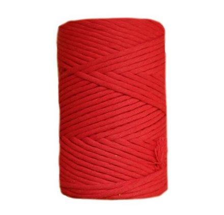 Fils pour macramés urdimbre 3mm 110m Tulip red