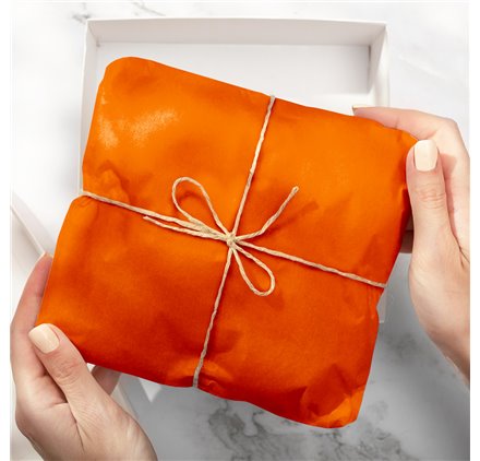 500 Feuilles de Papier de Soie Laranja Damasco 50x75cm 