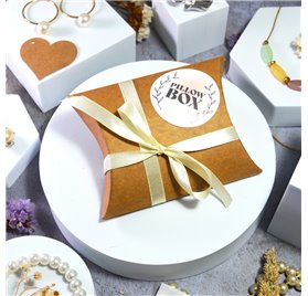 Boîte pour cadeau - Coussin kraft 120x100x30mm
