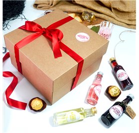 Box Gourmet Medium color natural measures 205x205x120mm