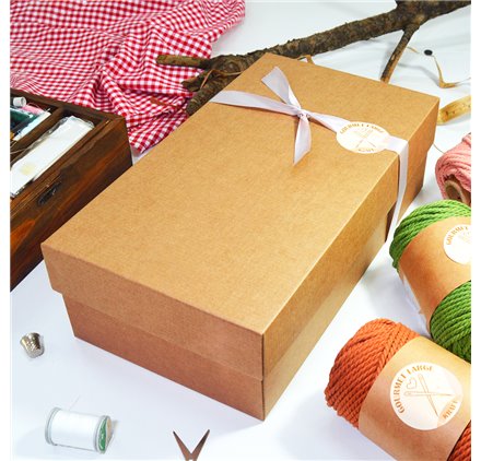 Misure scatola grande colore naturale 350x190x105mm gourmet