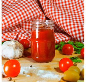 Frasco de vidro Mini Ketchup 100ml