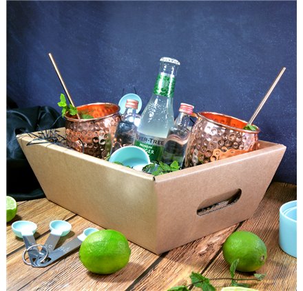 cesta de cartón 34x23x11cm | Bandeja de cartón rectangular