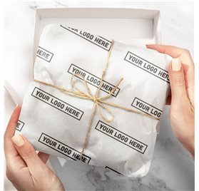 Carta di seta bianco 51 cm x 76 personalizzato stampato 1 o 2 colori