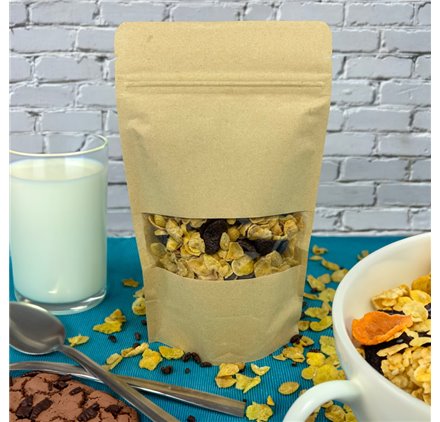 Saco stand up papel com janela 100ml