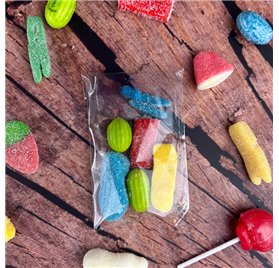 Saco polipropileno com pala adesiva 70x100mm