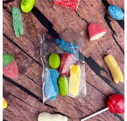 Saco polipropileno com pala adesiva 70x100mm