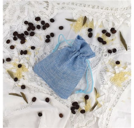 Saco 10x14cm juta Baby Blue
