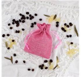 Sacs de Jute Baby Pink 10x14cm