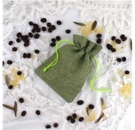 Sacco juta 10x14cm Emerald Green