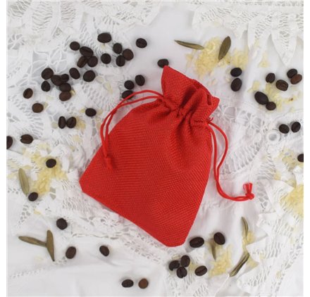 Saco juta Infinitum Red 10x14cm