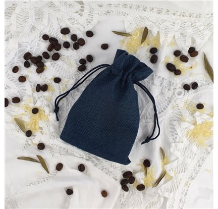 Bolsa yute Navy Blue 10x14cm