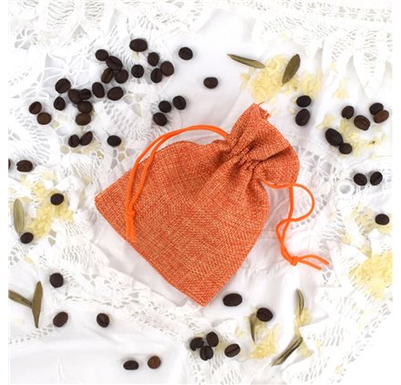 Saco 10x14cm juta Pumpkin Orange