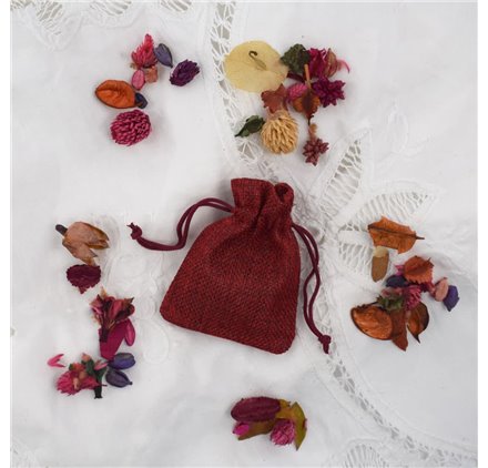 Sacs de Jute Bordeaux 7x9cm