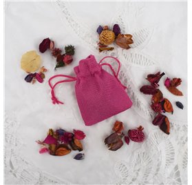 Sacs de Jute Flamingo Pink 7x9cm