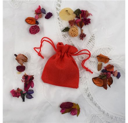 Saco 7x9cm juta Infinitum Red