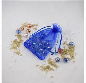 Saco 10x14cm organza Deepspace Blue