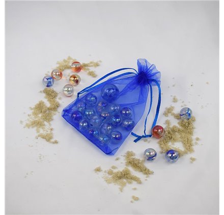 Saco 10x14cm organza Deepspace Blue