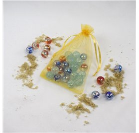 Sac organza Sun Yellow 10x14cm
