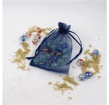 Saco 10x14cm organza Navy Blue