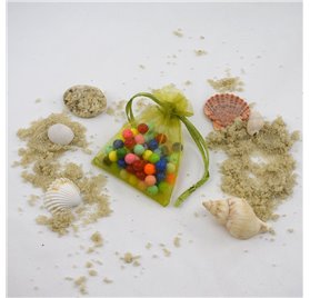 Bolsa organza Olive Green 7x9cm