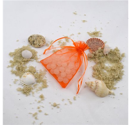 Sachets organza Pumpkin Orange 7x9cm