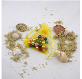 Saco 7x9cm organza Lemon Yellow