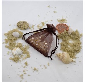 Sac organza Dark Chocolate Templation 7x9cm
