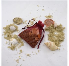 Sac en organza Bordeaux 7x9cm