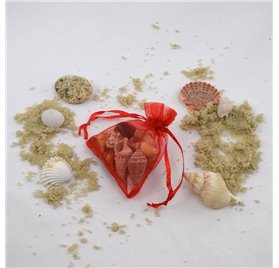 Saco 7x9cm organza Infinite Red