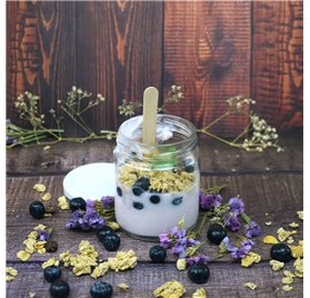 250ml 25cl - Round Glass Jar with Silver Lid