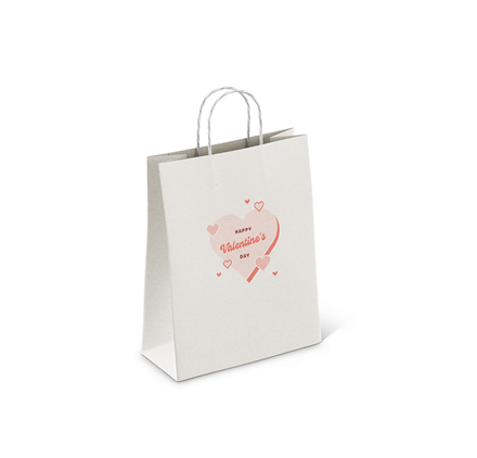 Saco de Papel RomanceHandles 180x80x240 Branco