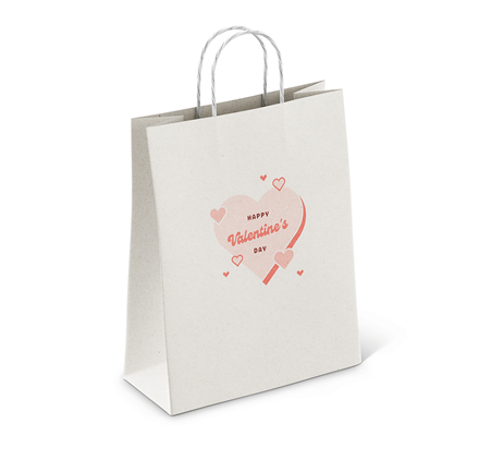 Saco de Papel Love Stories 320x120x420 Branco