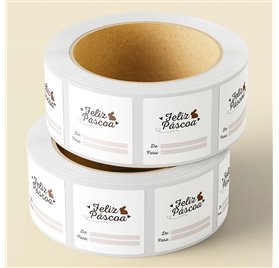 Happy Easter Labels Hoppy Notes - 50x40mm