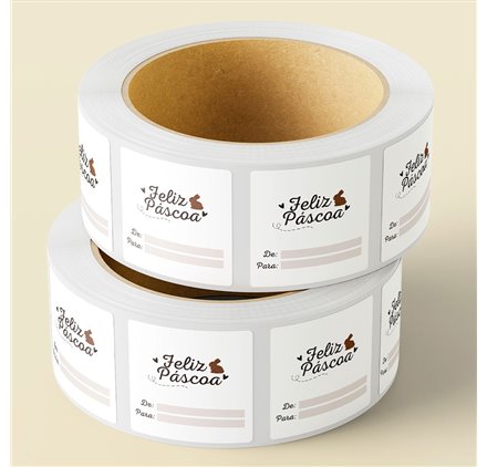 Étiquettes Pâques Hoppy Notes - 50x40mm