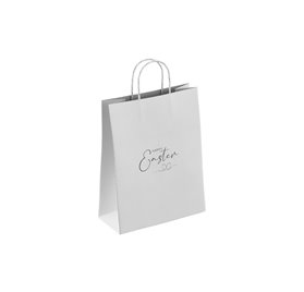 Bolsas de Papel 180x80x240mm Blanco Easter Elegance