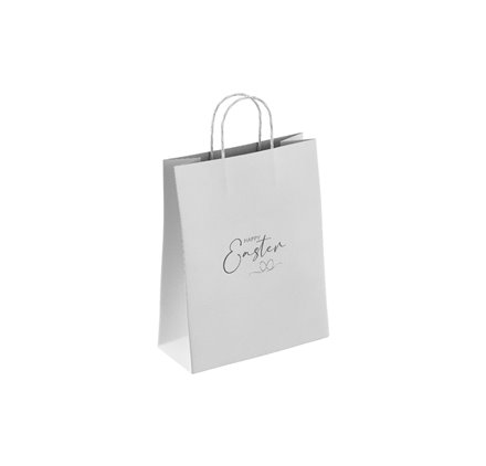 Bolsas de Papel 180x80x240mm Blanco Easter Elegance