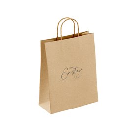 Sacs Papier 250x100x320mm Kraft Easter Elegance